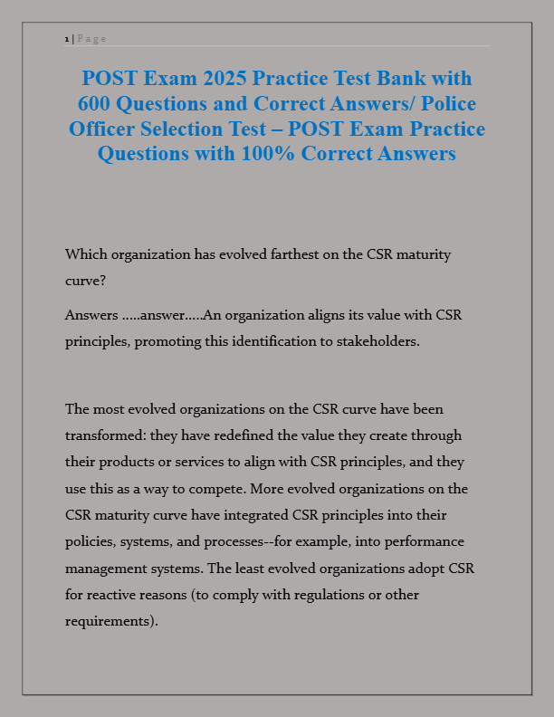 POST Exam 2025 Practice Test Bank – 600 Q&A | Police Officer Test Prep