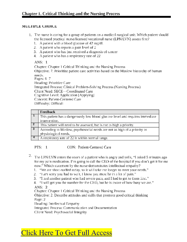 Test Bank for Understanding Medical-Surgical Nursing 6th Edition | Williams &amp; Hopper | Chapters 1–57