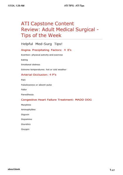 ATI RN Capstone Proctored Comprehensive Assessment Test Bank for 2024/2025