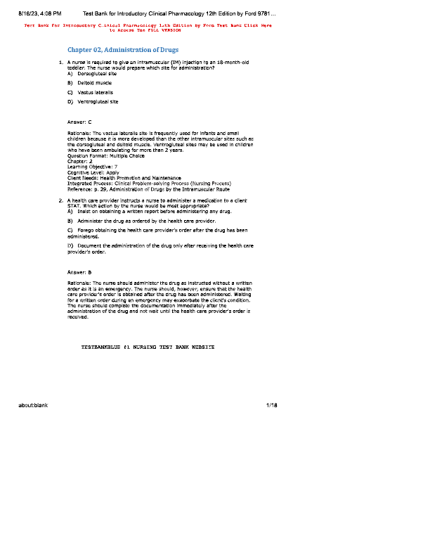 Pharmacology for the Primary Care Provider 4th Edition Test Bank – Chapters 1–73 | Edmunds & Mayhew