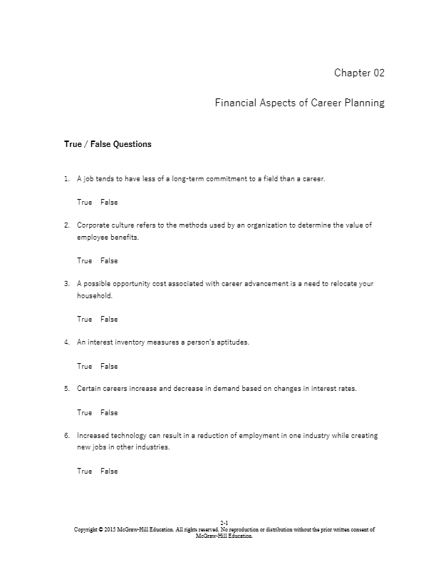 Career Planning & Financial Aspects Test Bank – Keown Personal Finance 9e Ch 1–17 | 2025 Edition