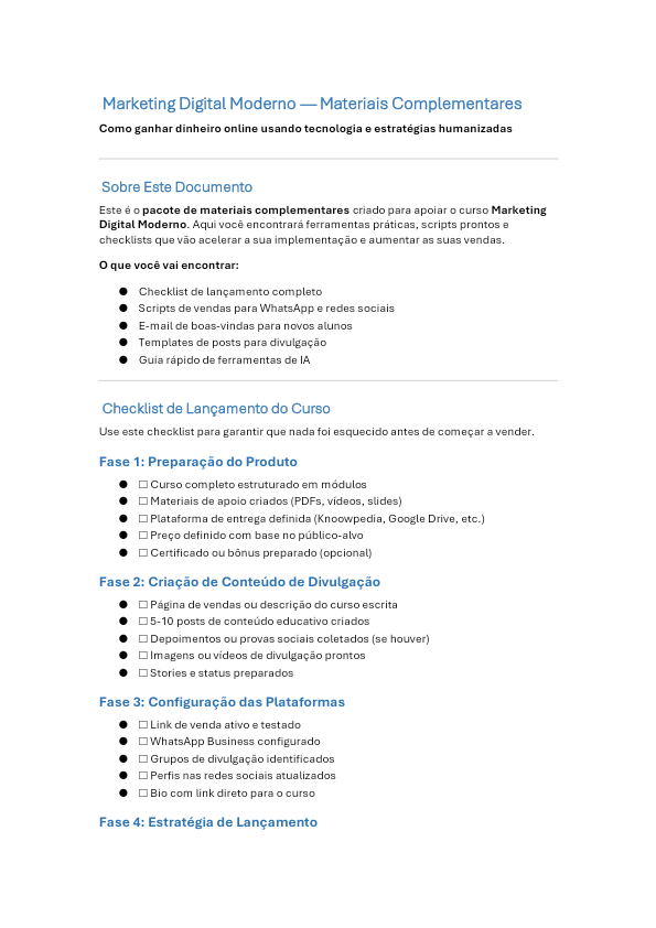 Marketing Digital course
