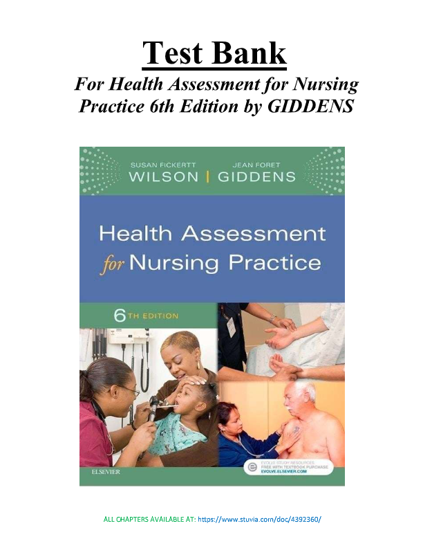 Health Assessment for Nursing Practice 6th Edition Test Bank – Skin & Nail Assessment in Older Adult