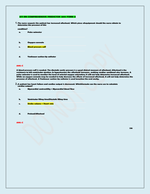 ATI COMPREHENSIVE PREDICTOR 2025 NEWEST VERSION ACTUAL EXAM COMPLETE 180 QUESTIONS AND CORRECT ANSWE
