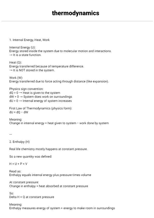 Thermodynamics