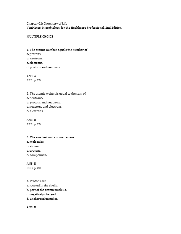 Microbiology for the Healthcare Professional 2nd Edition Test Bank | VanMeter & Hubert | 2025