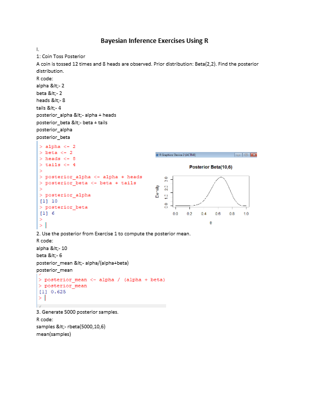 Bayesian inference using r